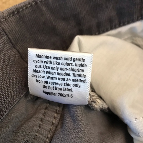 St Johns Bay Grey Corduroy Pants Trousers Womens Size 16 Straight Leg Stretch - Picture 10 of 10